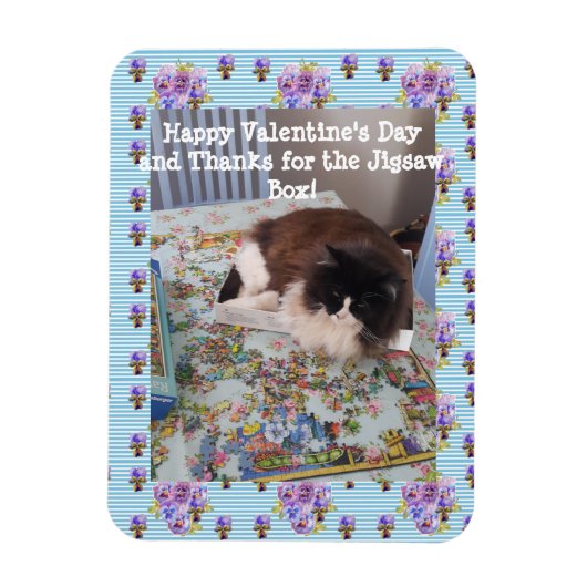 Tuxedo Kat Grappige Puzzel Katten Valentijnsdag Magneet (Verticaal)