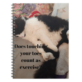 Tuxedo Kat Grappige Quote Zwarte en Witte Katten M Notitieboek