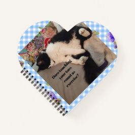 Tuxedo Kat Grappige Spreuk Zwart en Wit Katten Mei Notitieboek