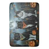 Tuxedo Kat Halloween Spoken Badmat (Voorkant Verticaal)