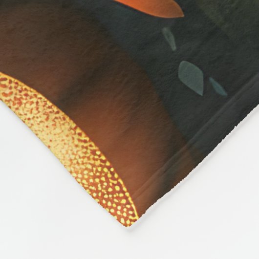 Tuxedo Kat Halloween Spoken Fleece Deken (Hoek)