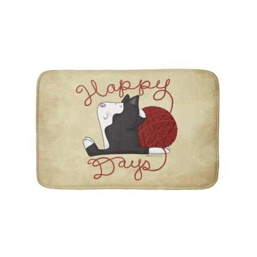 Tuxedo Kat- Happy Days Badmat (Voorkant)