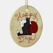 Tuxedo Kat- Happy Days Keramisch Ornament (Rechts)