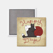 Tuxedo Kat- Happy Days Magneet (Voorkant / Achterkant)