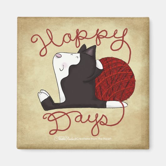Tuxedo Kat- Happy Days Magneet (Voorkant)