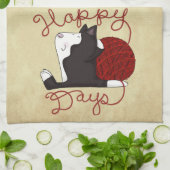 Tuxedo Kat- Happy Days Theedoek (Gevouwen)