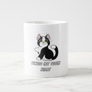 "Tuxedo Kat Harde Hart Schattig Kattenmok" Grote Koffiekop