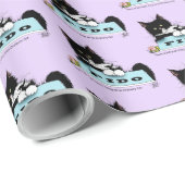 Tuxedo Kat Hond Bowl Cadeaupapier (Rol Hoek)