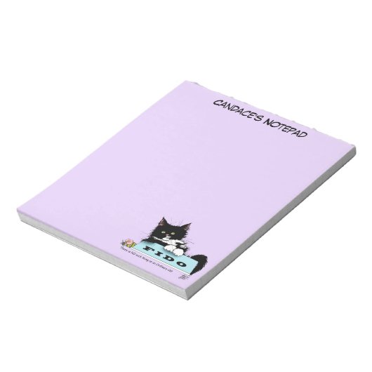 Tuxedo Kat Hond Bowl Notitieblok (Linkerzijde)