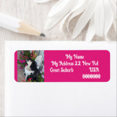 Tuxedo kat Honden Kunst Retouradres Labels (Insitu)