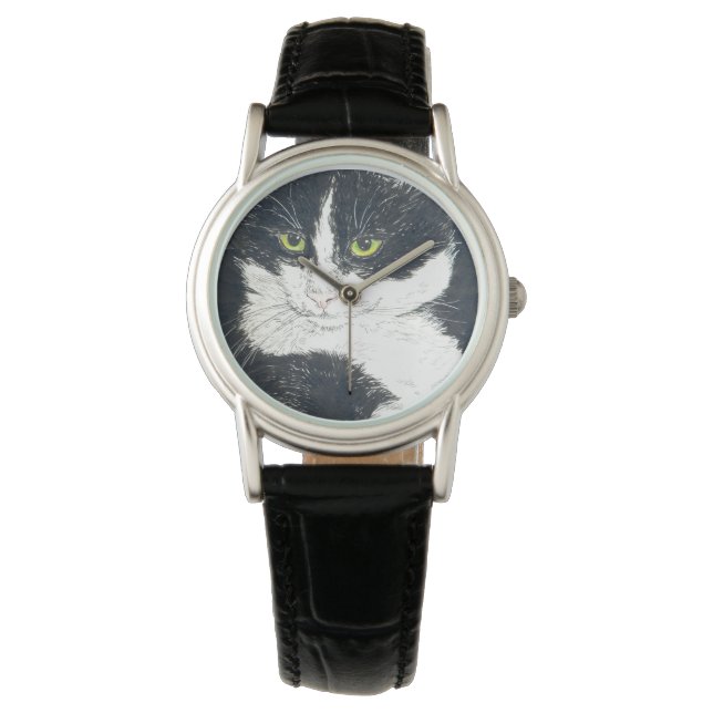 Tuxedo-kat Horloge (Voorkant)