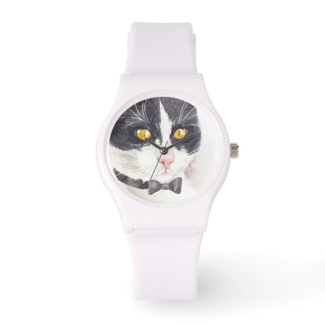 Tuxedo-kat Horloge (Voorkant)