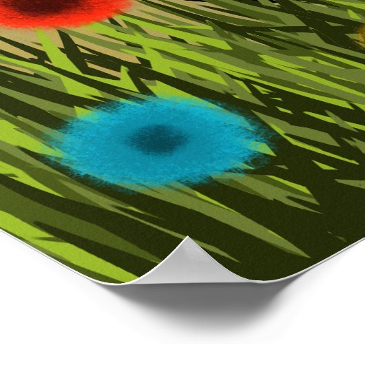 Tuxedo-kat in een tuin poster (Hoek)