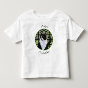 Tuxedo Kat in Raam Schilderij Originele Dieren Kun Kinder Shirts