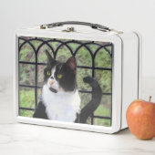 Tuxedo Kat In Venster Schilderen Originele Dierenk (In situ)