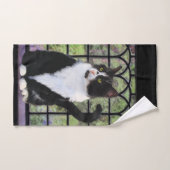 Tuxedo Kat In Venster Schilderen Originele Dierenk Bad Handdoek (Handdoek)