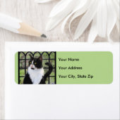 Tuxedo Kat In Venster Schilderen Originele Dierenk Etiket (Insitu)