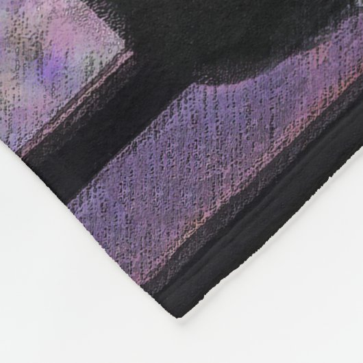 Tuxedo Kat In Venster Schilderen Originele Dierenk Fleece Deken (Hoek)