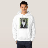 Tuxedo Kat In Venster Schilderen Originele Dierenk Hoodie (Voorkant volledig)