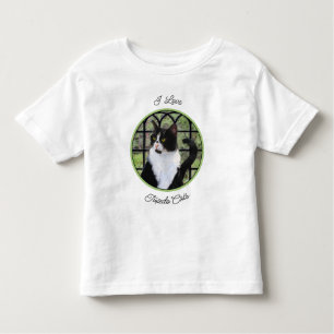 Tuxedo Kat In Venster Schilderen Originele Dierenk Kinder Shirts