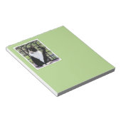 Tuxedo Kat In Venster Schilderen Originele Dierenk Notitieblok (Schuin)