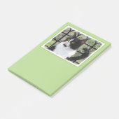 Tuxedo Kat In Venster Schilderen Originele Dierenk Post-it® Notes (Schuin)