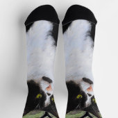 Tuxedo Kat In Venster Schilderen Originele Dierenk Sokken (Top)