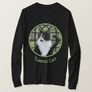 Tuxedo Kat In Venster Schilderen Originele Dierenk T-shirt
