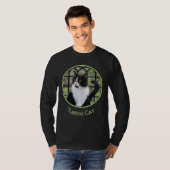 Tuxedo Kat In Venster Schilderen Originele Dierenk T-shirt (Voorkant volledig)