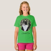 Tuxedo Kat In Venster Schilderen Originele Dierenk T-shirt (Voorkant volledig)