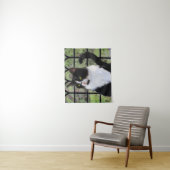 Tuxedo Kat In Venster Schilderen Originele Dierenk Wandkleed (In situ)