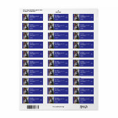 Tuxedo kat Katten Kunst Retouradres Labels Navy (Full Sheet)