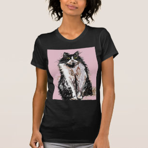 Tuxedo Kat katten schattig Zwart en Witte huisdier T-shirt