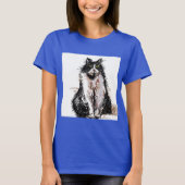 Tuxedo Kat katten schattig Zwart en Witte huisdier T-shirt (Voorkant)