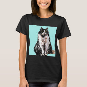 Tuxedo Kat katten schattig Zwart en Witte huisdier T-shirt