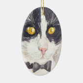 Tuxedo-kat Keramisch Ornament (Rechts)