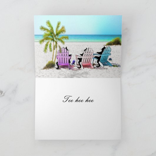 Tuxedo Kat Kerst Feestdagen Kaart (Binnen)