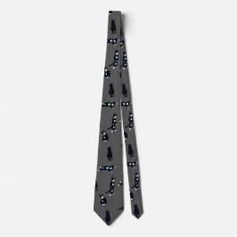 Tuxedo Kat Knoop - Mooie Zwart & Witte Kat Patroon Stropdas