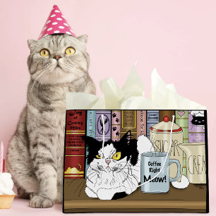 Tuxedo Kat Koffieliefhebber Grappige Keuken Large Cadeautasje