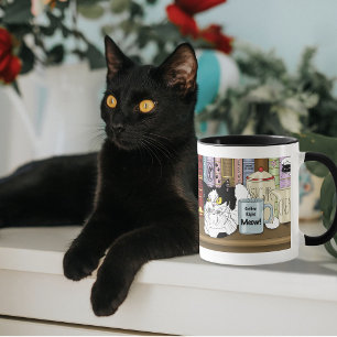 Tuxedo Kat Koffieliefhebber Grappige Keuken Mok