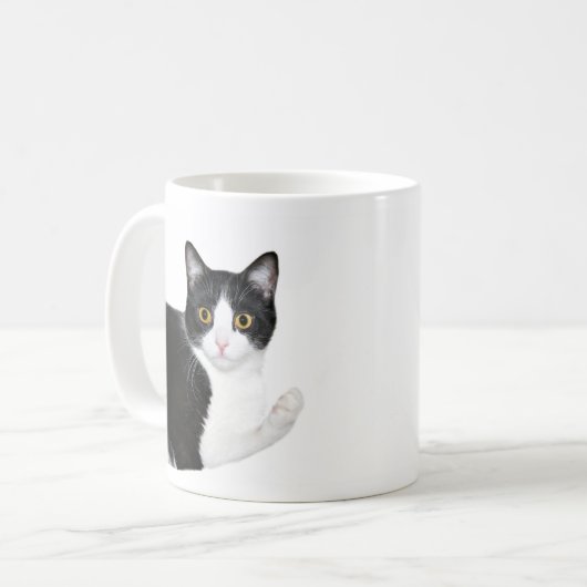 Tuxedo-kat Koffiemok (Voorkant links)