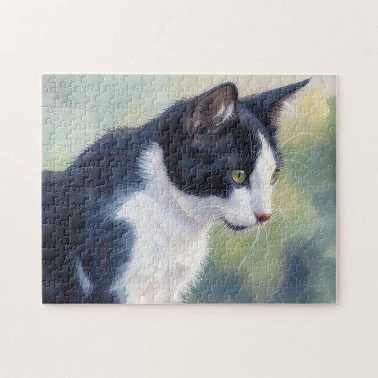 Tuxedo Kat Kunstpuzzel Legpuzzel (Horizontaal)