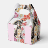 Tuxedo Kat Leuke Rozen Bloemen Katten Waterverf Ro Bedankdoosjes (Achterkant)