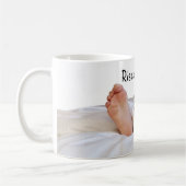 Tuxedo-kat met eigenaar koffiemok (Links)