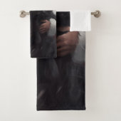 Tuxedo Kat Met Sinterklaas Feestelijke Kerstmis Bad Handdoek (Insitu)