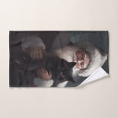 Tuxedo Kat Met Sinterklaas Feestelijke Kerstmis Bad Handdoek (Handdoek)
