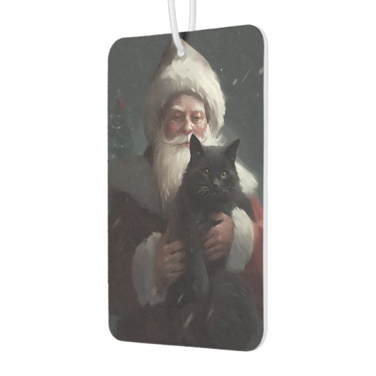 Tuxedo Kat Met Sinterklaas Feestelijke Kerstmis Luchtverfrisser (Links)