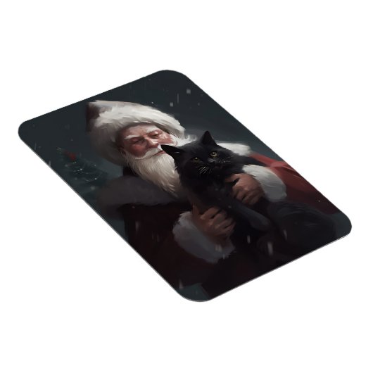 Tuxedo Kat Met Sinterklaas Feestelijke Kerstmis Magneet (Rechterzijde)
