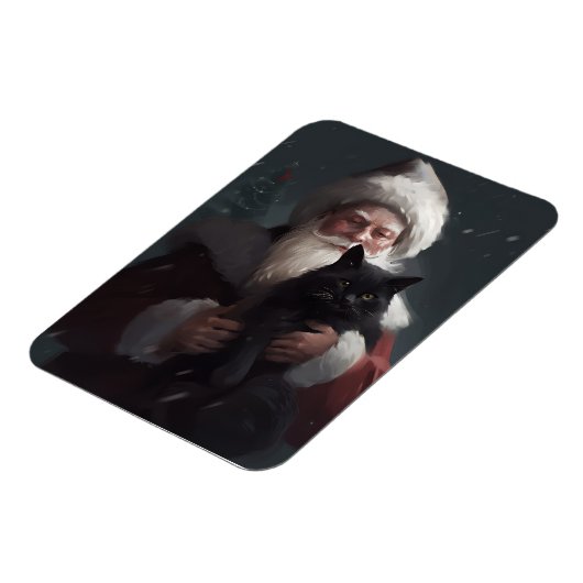 Tuxedo Kat Met Sinterklaas Feestelijke Kerstmis Magneet (Linkerzijde)