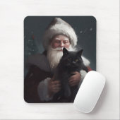 Tuxedo Kat Met Sinterklaas Feestelijke Kerstmis Muismat (Met muis)